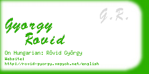 gyorgy rovid business card