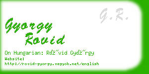 gyorgy rovid business card